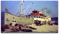 M/S Jøsenfjord til Skartveit kai, Halsnøy i Ryfylke sommeren 1975. Foto: Tor Lyder Øvregaard.